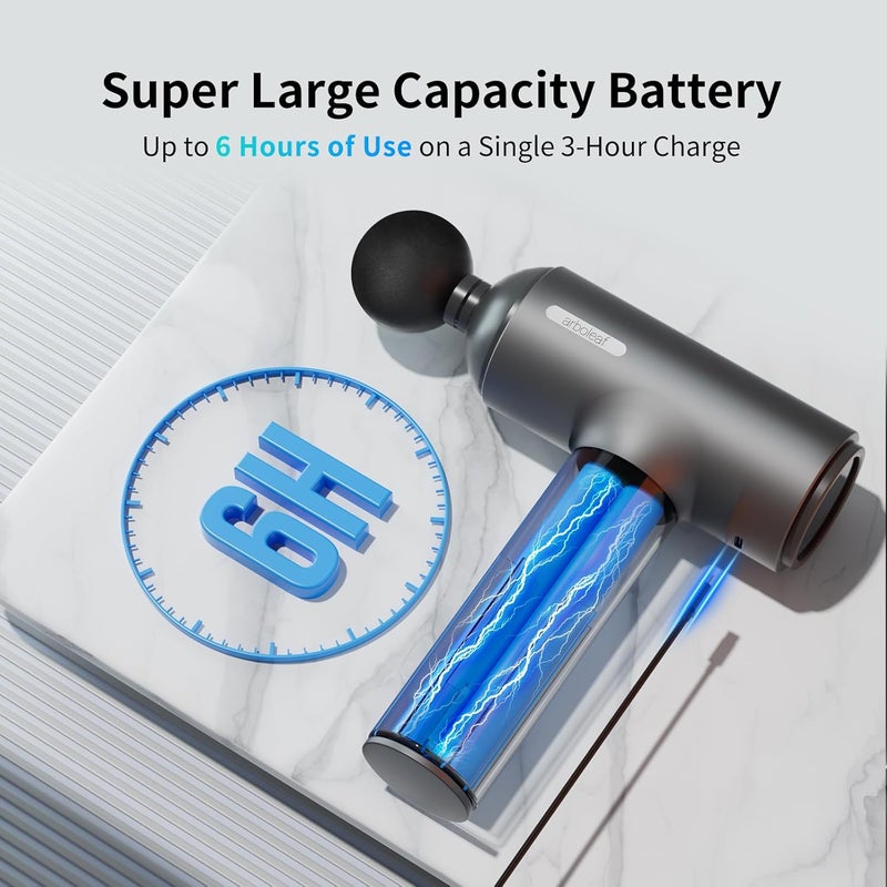 arboleaf Massage Gun Powerful Massage Gun Deep Tissue Handheld Percussion Muscle Massager with Portable Travel Case for Athletes Relax Gifts - Image 5