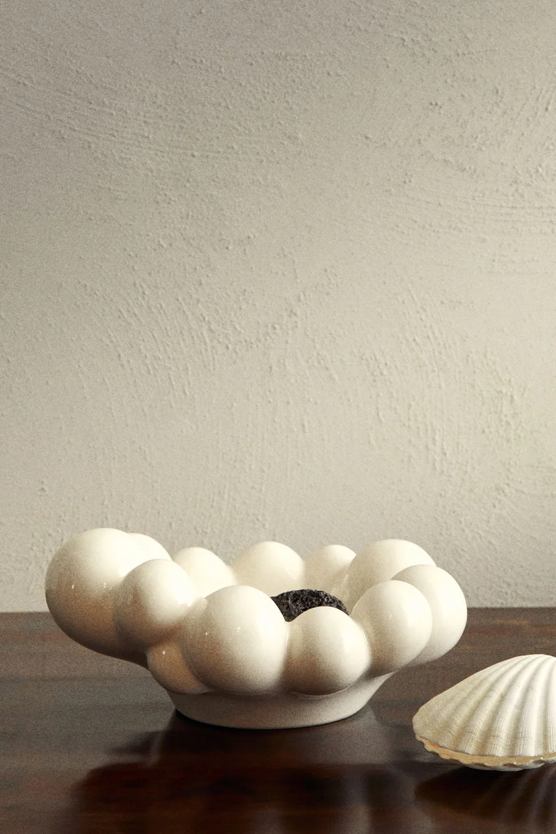 H&M Large bubbly stoneware bowl