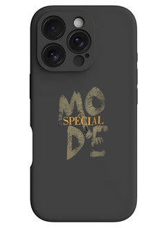 Theodor iPhone 16 Pro Max Black Protective Slim Fit Case Liquid Silicone Cover with Full Body Protection Anti-Scratch Shockproof Case For iPhone - Mode special  - Image 1