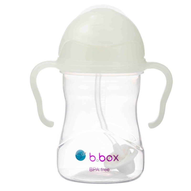 b.box Leakproof Sippy Cup with Weighted Straw | 240ml (8 fl oz) | BPA Free | Easy Grip Handles | For Babies & Toddlers - Glow - Image 1