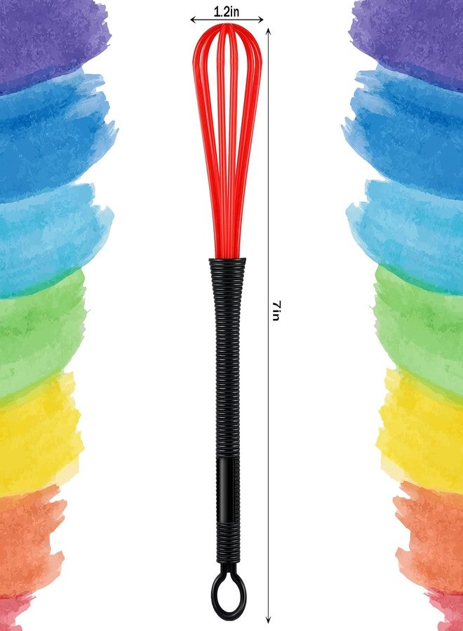 Potchen 12 Pack Hair Color Whisk Mini Whisk for Hair Dye Color Mixing Christmas Gifts 7 x 1.2 in Salon Barber Plastic dressing Dye Kitchen Baking Cooking Mixer Tool - Image 2