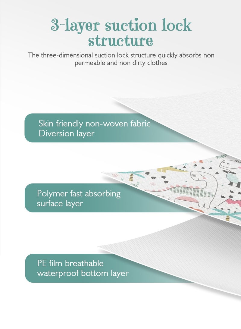 URbazaar 40-Pcs Disposable Baby Bibs for Feeding Drooling – Travel Bibs for Baby  Absorbent + Leakproof Disposable Bibs Baby - Image 3