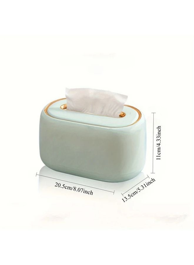 Elegant Square Plastic Tissue Box Wall Mounted Holder Dark Green 1pc - Image 4