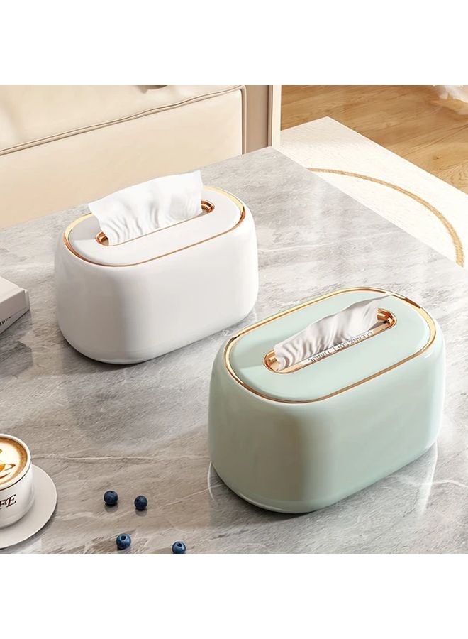 Elegant Square Plastic Tissue Box Wall Mounted Holder Dark Green 1pc - Image 2