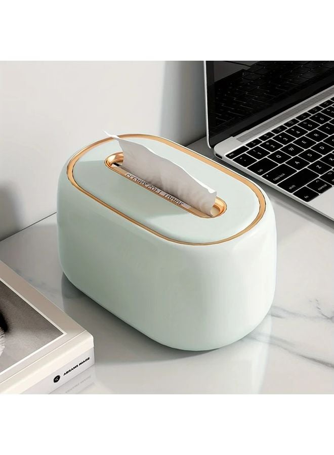 Elegant Square Plastic Tissue Box Wall Mounted Holder Dark Green 1pc - Image 3