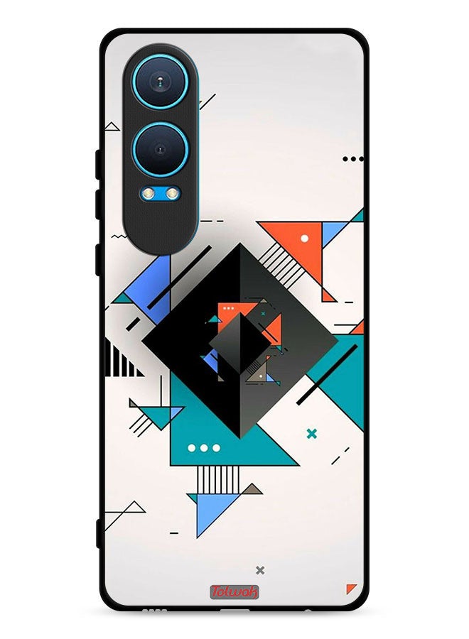 Tolwak OnePlus Nord CE4 Lite 5G Protective Case Cover Square And Triangle Shapes Abstract Pattern - Image 1