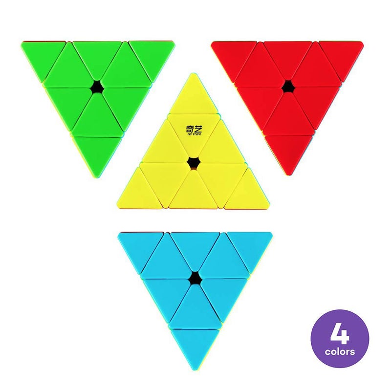 D-FantiX QYTOYS Qiming Pyramid Speed Cube Stickerless Triangle Cube 3x3 Puzzle - Image 3