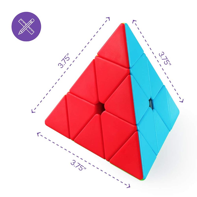 D-FantiX QYTOYS Qiming Pyramid Speed Cube Stickerless Triangle Cube 3x3 Puzzle - Image 2