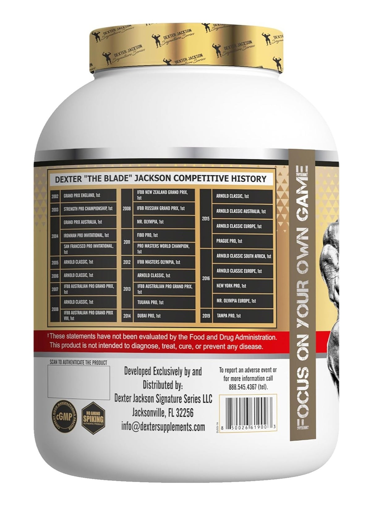 Dexter Jackson Gold Series Whey Gold - Neapolitan Ice Cream, 2268G (5 Lbs), 67 Servings