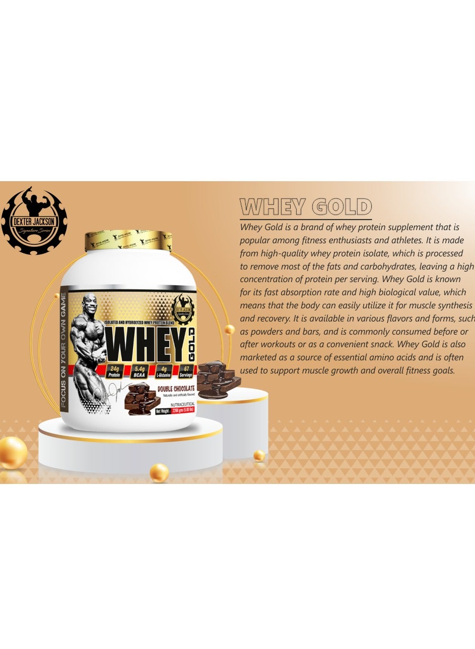 Dexter Jackson Gold Series Whey Gold - Neapolitan Ice Cream, 2268G (5 Lbs), 67 Servings