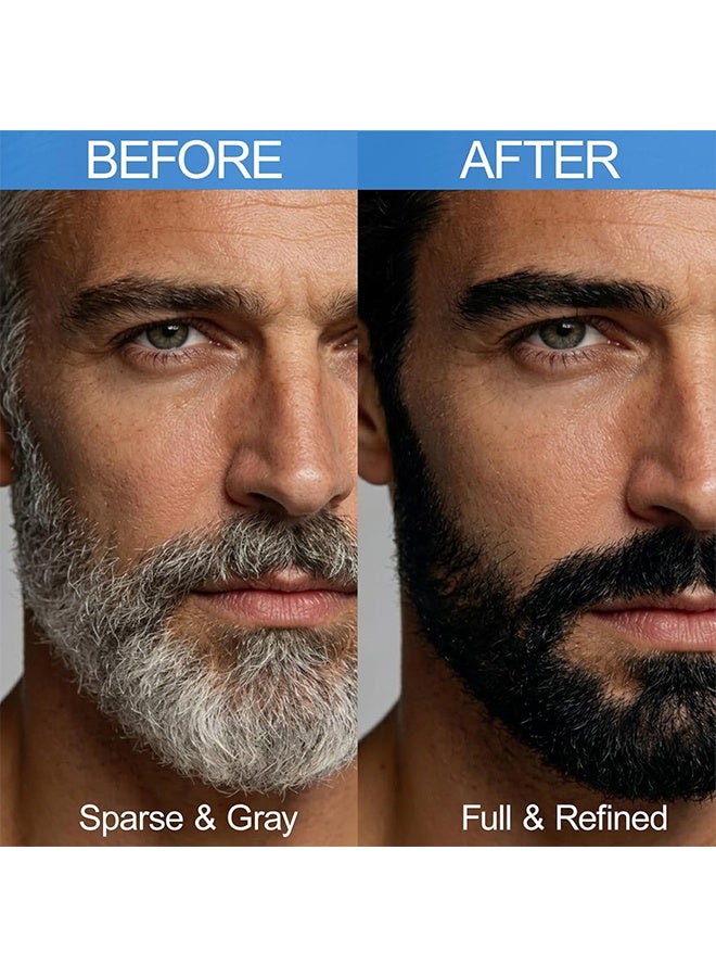 Generic Black Beard Pencil Filler For Men, Beard Brush For Styling, Styling Grooming Pencil, Waterproof Proof, Sweat Proof, Long Lasting, Natural Looking Barber Mustache Kit For Men (Black) - Image 2