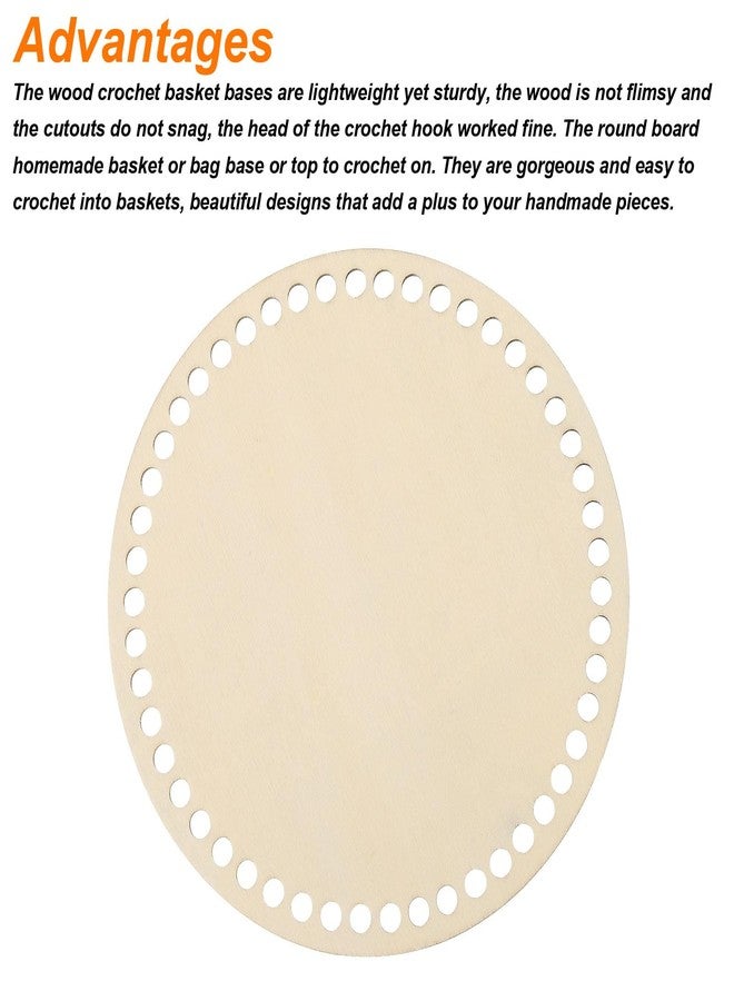MECCANIXITY Crochet Basket Base, 5.5"(14cm) Round Wooden Crochet Bag Bottom, Circle Wooden Basket Bottom for DIY Basket Crochet, Bag Weaving Knitting Base, 2 Pack - Image 4