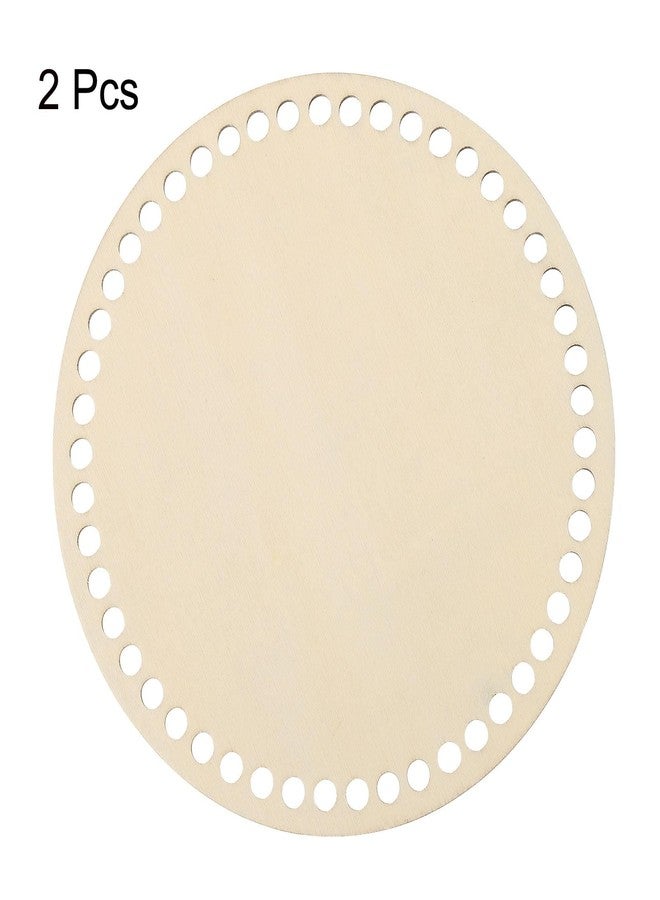 MECCANIXITY Crochet Basket Base, 5.5"(14cm) Round Wooden Crochet Bag Bottom, Circle Wooden Basket Bottom for DIY Basket Crochet, Bag Weaving Knitting Base, 2 Pack - Image 3