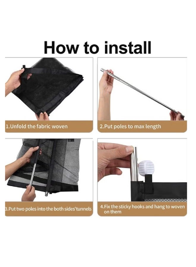 Folding Mesh Dog Gate,Mesh Safety Gate for Pet,for doorways, Stairs, Indoor/Outdoor,No Drilling Easy-Install Child's Safety Gates and Pet Isolation Fence - Image 5