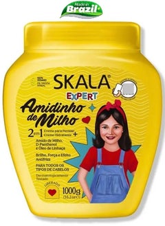 SKALA Skala Amidinho de Milho Cream for Moisturizing and Strengthening Children’s Hair - All Kids Hair Treatment 1000 grams ( Brazilian )  - Image 1