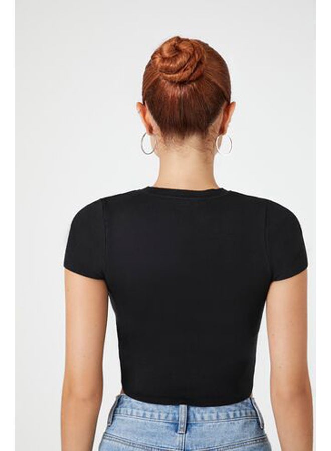 FOREVER 21 Sweater-Knit Cropped Tee - Image 3