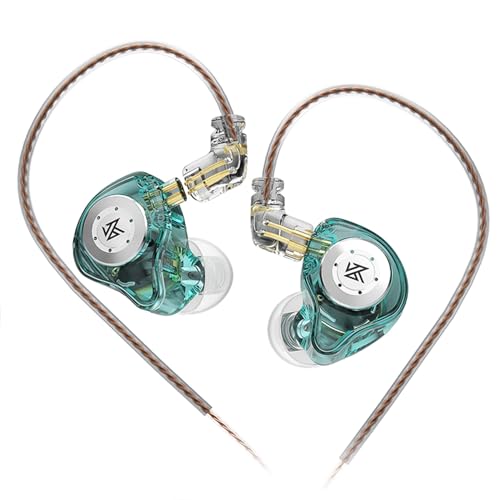 keephifi KZ EDX Pro in Ear Monitors KZ Headphones IEM Earphones with Dual DD HiFi Stereo Sound Earphones Wired Noise Cancelling Gaming Earbuds (Cyan, No Mic) - Image 1