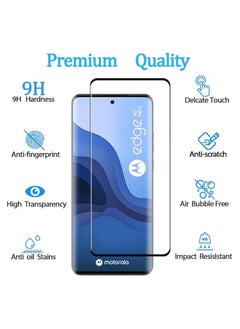 Generic 2 Pack Full Coverage Tempered Glass Screen Protector for Motorola Edge 40 Neo, Curved [HD Anti-Scratch ] [No-Bubble ] Screen Protector for Motorola Edge 40 Neo  - Image 2