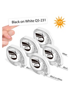 KASTWAVE P12 Label Maker Refills, P12 Tape Compatible with Phomemo P12, P12 PRO Label Maker, Dymo LetraTag 200B LetraTag LT-100H, Label Tape Replacement for DYMO 91331, 1/2 Inch x 13 Feet, Black on White  - Image 1