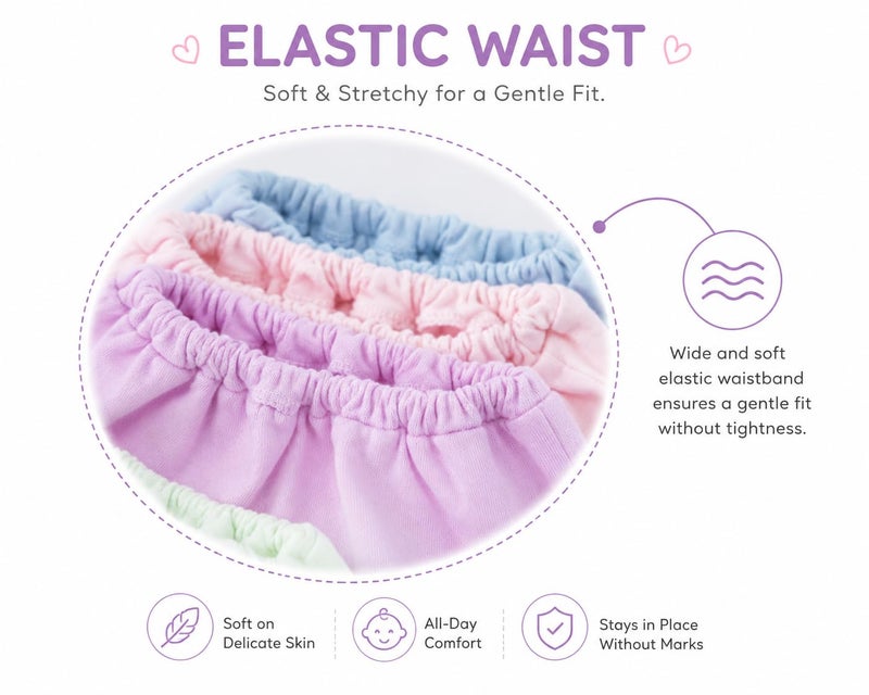 ONLINETREE Pack of 6 Unisex Baby Cotton Bloomers | 100% Soft Printed Multicolor Underwear for Boys & Girls (Elastic Waist, Color & Print May Vary) - Image 5
