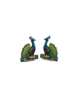 FIRMUS FIRMUS MDF Wooden Peacock Set for Decoration Approx 3 inchSet of 2  - Image 3