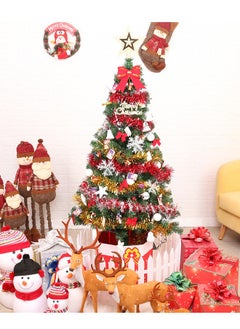 Generic Christmas Tree Artificial Christmas Tree with LED Lights and 126 Accessories for Holiday Decoration Easy to Assemble (Height 150CM)  - Image 1