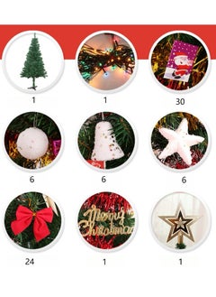 Generic Christmas Tree Artificial Christmas Tree with LED Lights and 126 Accessories for Holiday Decoration Easy to Assemble (Height 150CM)  - Image 4