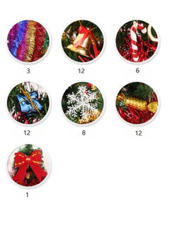 Generic Christmas Tree Artificial Christmas Tree with LED Lights and 126 Accessories for Holiday Decoration Easy to Assemble (Height 150CM)  - Image 5