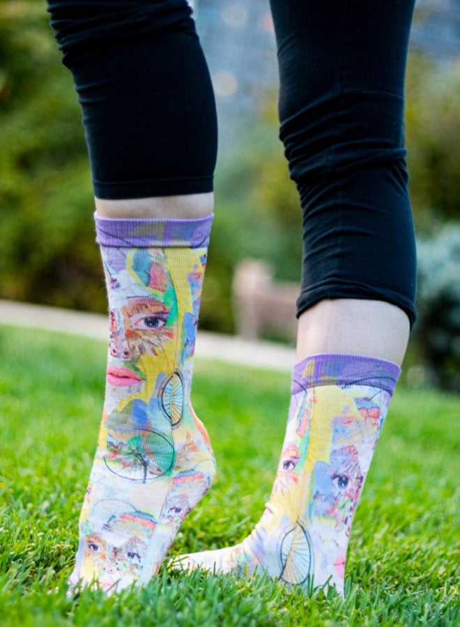 Biggdesign Biggdesign Cats Womens Socks, 2 Pairs Premium Quality Women Crew Bulk Socks  - Image 5