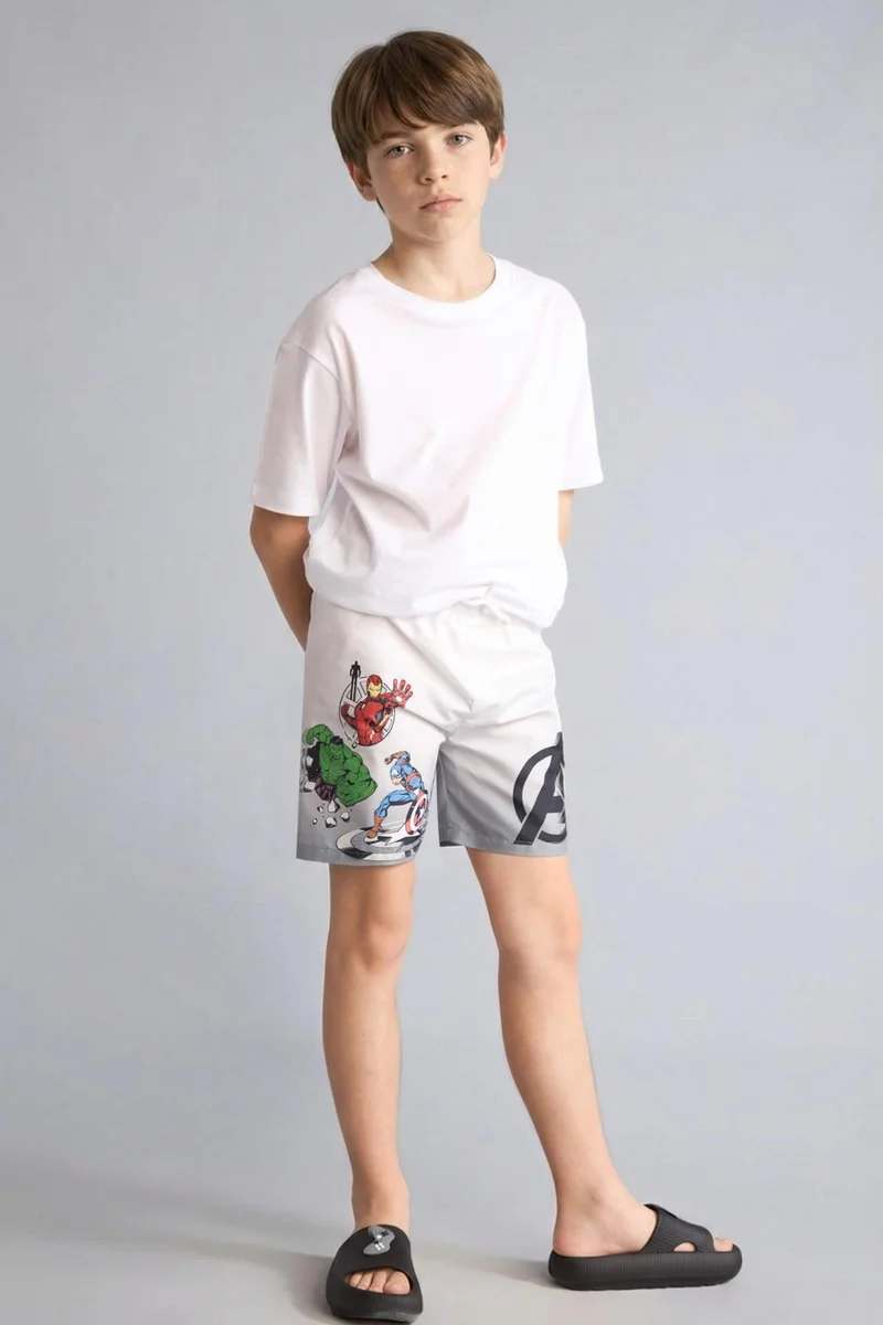 ديفاكتو Boy Regular Fit Avengers Printed Swim Shorts