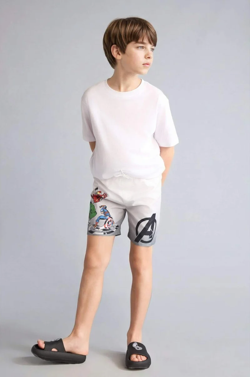 ديفاكتو Boy Regular Fit Avengers Printed Swim Shorts