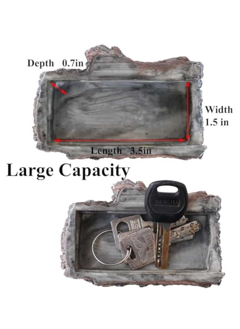 Hide a Spare Key Outdoor Waterproof Fake Branch, With Succulent Key Hider Safe Storage Box, Safe for Outdoor Garden or Yard, Geocaching, Outside Indoor Garden Ornament Decorative - Image 5