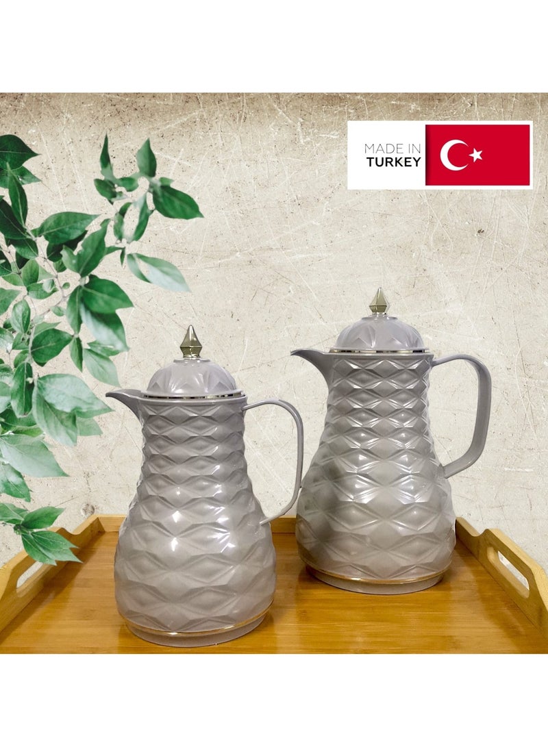 Rema Attractive Coffee and Tea Fridge Thermos Set with Elegant Design made in Turkey 1L + 0.5L - Image 1