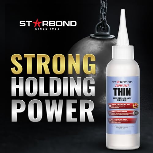 Starbond Super Fast Thin, Premium Instant CA (Cyanoacrylate Adhesive) Super Glue Plus Extra Cap and Microtips, (for Woodturning, Pen Turning, Hobby, Stabilizing, Finish, Inlay) (4 Ounce) - Image 4