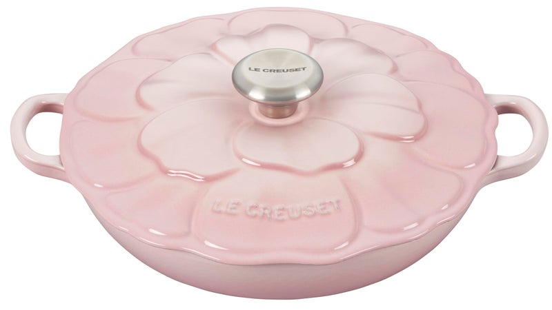 Le Creuset Le Creuset Signature Enameled Cast Iron Petal Braiser, 2.25qt., Shell Pink  - Image 1