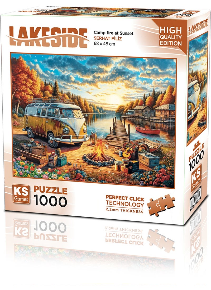 KS Games Vosvos Camp Fire At Sunset 1000 Piece Puzzle  - Image 1