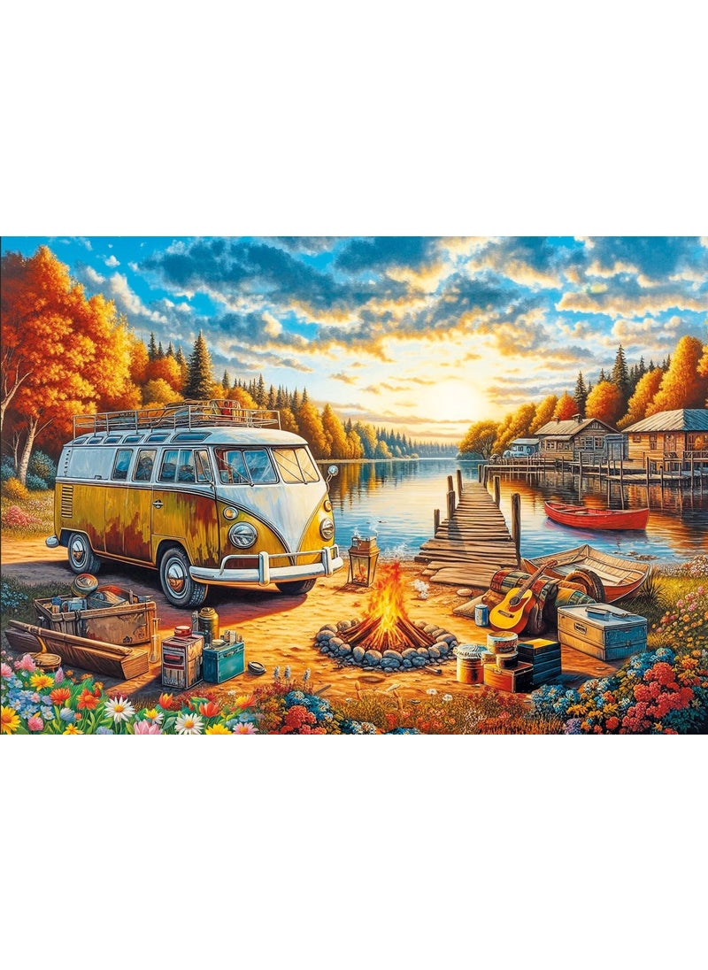 KS Games Vosvos Camp Fire At Sunset 1000 Piece Puzzle  - Image 3