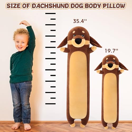 Auspicious beginning Dachshund Dog Plush Toys354 Dachshund Dog Plushie Stuffed Animal Large Plush Pillow Cute Soft Plsuhies Gifts Plushie Stuffed Toys Cute Boby Pillow Toy Doll Gift for Kids Girls Boys - Image 5