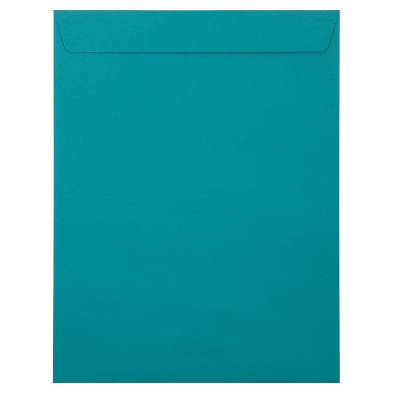 LUXPaper 10 x 13 Open End Envelopes | Peel & Press | Teal | 80lb. Text | 50 Qty - Image 2