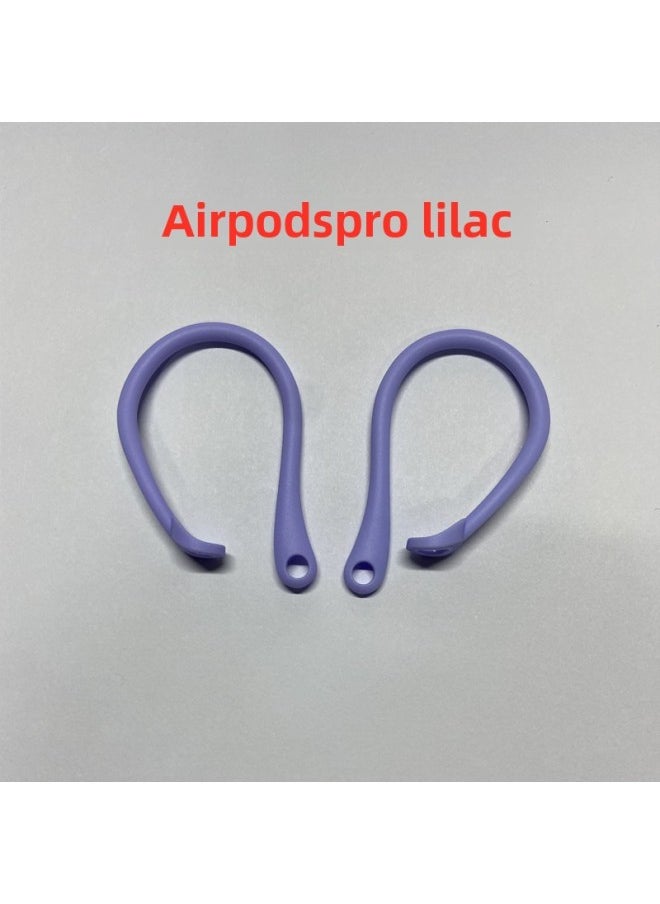 Generic Silicone Ear Hooks For Airpods Bluetooth Earphones Accessories Sports Ear Hanging Hooks Digital Computer Other Accessories-Color:GLD-SL193-07Airpods Pro (Universal 3 Generation) Lilac Purple  - Image 1