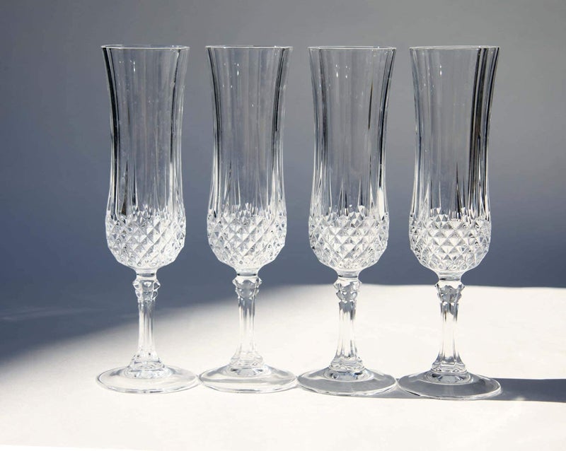 Swami Enterprise Crystal Long Champ 220 ml Champagne Glass Flute Transparent Set of 6 Crystal Long Champ 220 ml Champagne Glass Flute Transparent Set of 6 - Image 2