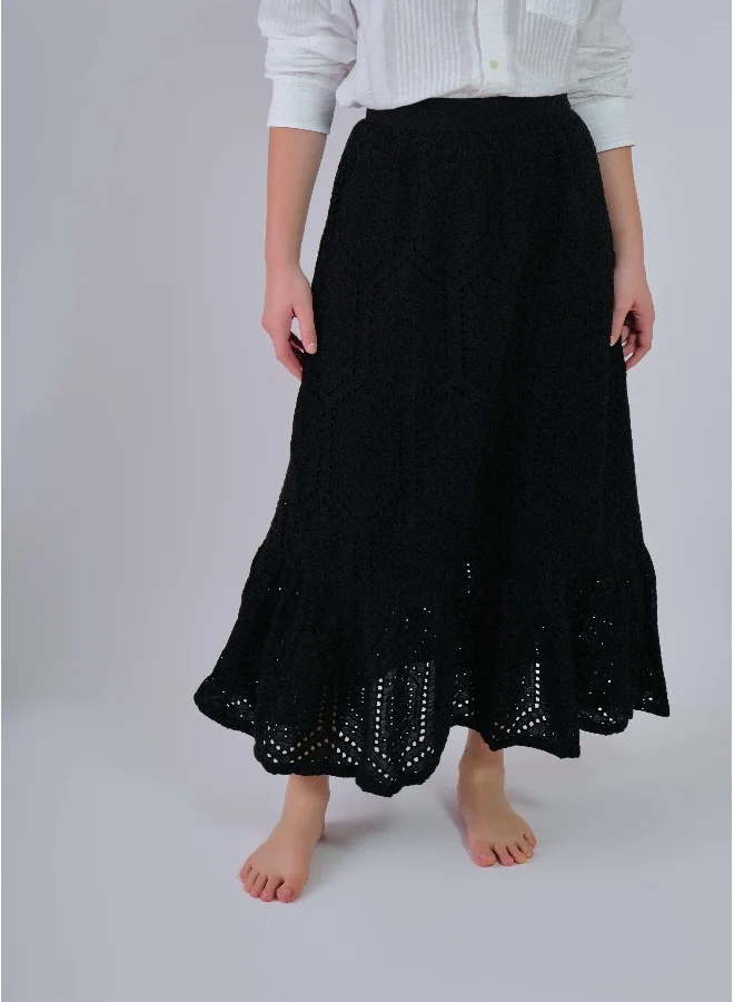 غانت Embroidery Anglaise Maxi Skirt
