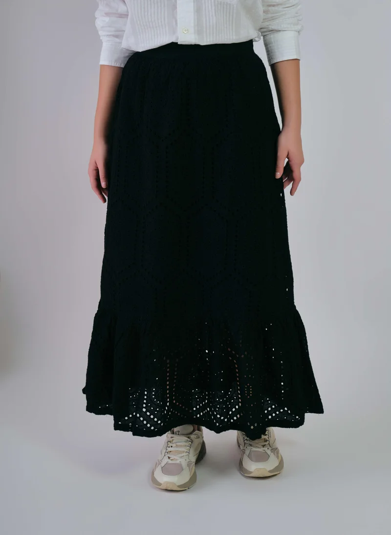 غانت Embroidery Anglaise Maxi Skirt