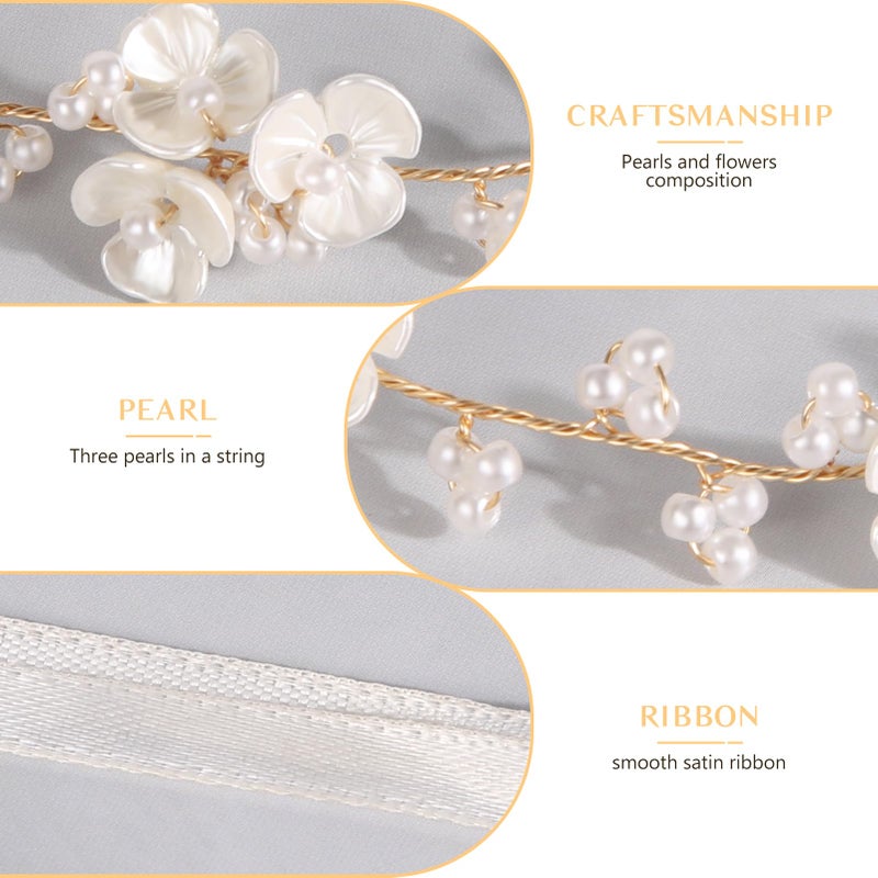 Tanfeine Flower Girl Hair Accessory, Pearl Headpiece for Girls and Women, Wedding, Birthday, Party, and First Communion - Image 4