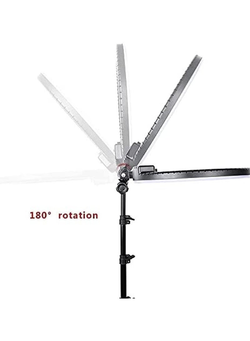 RL 21 LED Soft Ring Light with 3 Mobile Phone Holder 3 Mode Light With Ring Light Tripod Stand - Image 4
