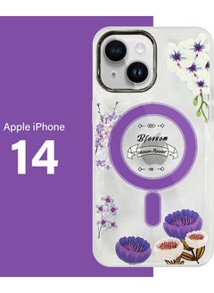 Case for Apple iPhone 14 Floral Design Fashion Flower Compatible with MagSafe & Wireless Charging Cover PURPLE - pzsku/Z0E367141E3929963D38EZ/45/_/1681466516/6aae2301-8fc5-4cfe-9b01-74c040765aa4