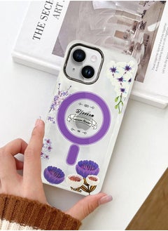 Case for Apple iPhone 14 Floral Design Fashion Flower Compatible with MagSafe & Wireless Charging Cover PURPLE - pzsku/Z0E367141E3929963D38EZ/45/_/1681466517/f5d4d292-8f9f-4c01-8fa1-171997ca5269