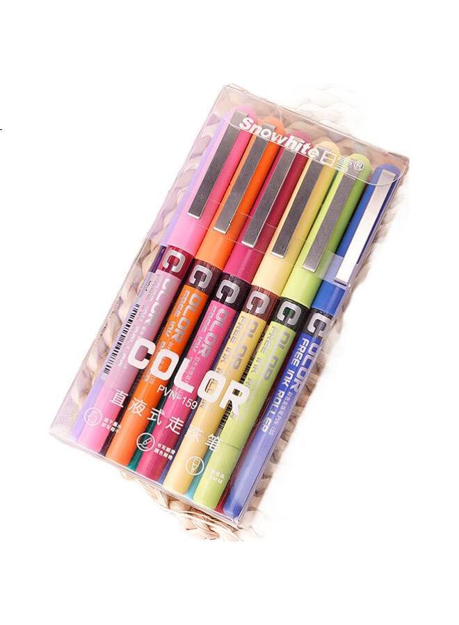 Snowhite Pvn-159 Red 0.5Mm Liquid Gel Pen Quick-Drying Colorful Neutral Pen Full Needle Tube Signature Pen Water Pen Journal Multicolor Pen 12Pcs/Box - Image 2