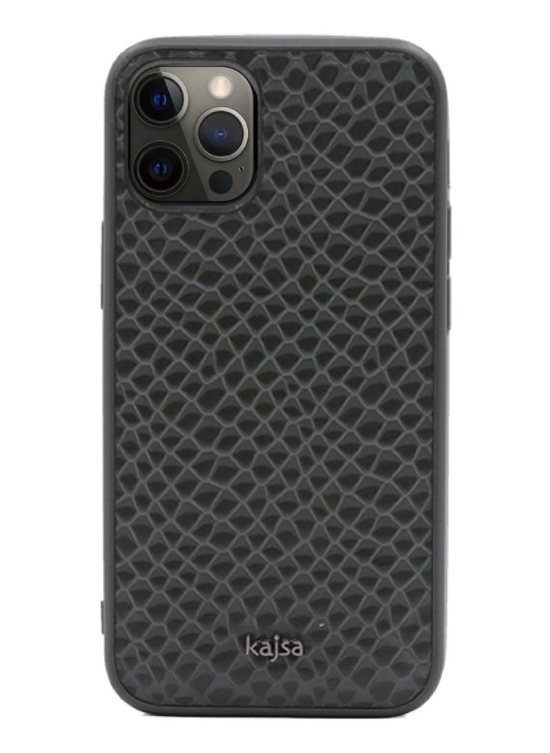 Kajsa - Leather Pattern Back Case for Apple iPhone 12 Pro - Image 1