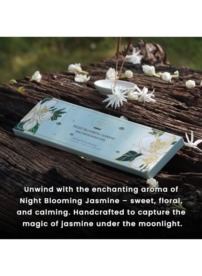 Nyassa Highly Scented Jasmine Agarbatti/Incense Sticks - 50g, Night Blooming Jasmine Fragrance, Charcoal-Free for Pooja, Meditation, Home Freshness, Special Occasions - Image 4